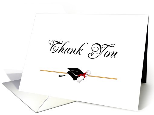 Graduation Thank You Card - Fancy Script card (411786)
