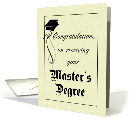 Graduation - Master's Degree card (412132)