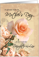 Happy Mother’s Day, Daughter-in-Law - Vintage Rose card