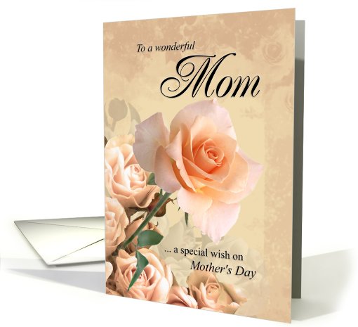 Happy Mother's Day, Mom - Vintage Rose card (417451)