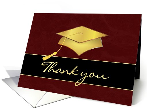 Graduation Thank You - Garnet and Gold card (434574)