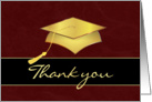 Graduation Thank You - Garnet and Gold card