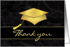 Graduation Thank You - Black and Gold card