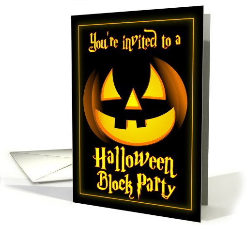 Halloween Block Party Invitation card (473596)