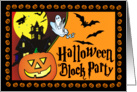 Halloween Block Party Invitation card