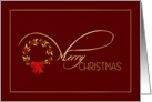 Merry Christmas - Elegant Contemporary Christmas Card