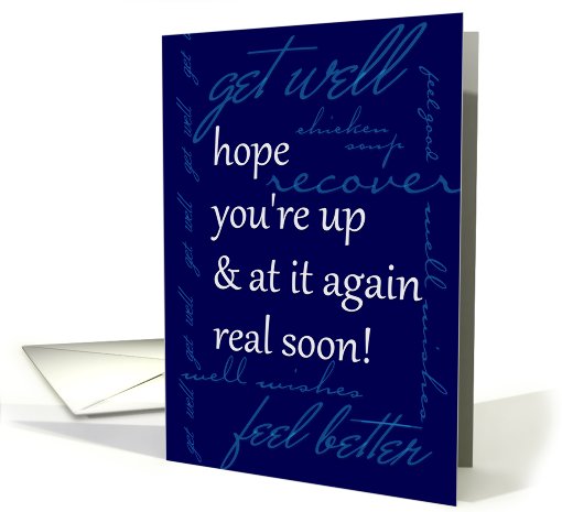 Get Well Feel Better - Blue Business card (772506)
