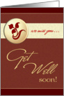 Get Well - We Miss You - Burgndy Business Card