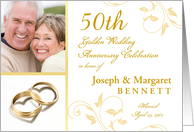 50th Wedding Anniversary Party Invitations with Custom Photo card