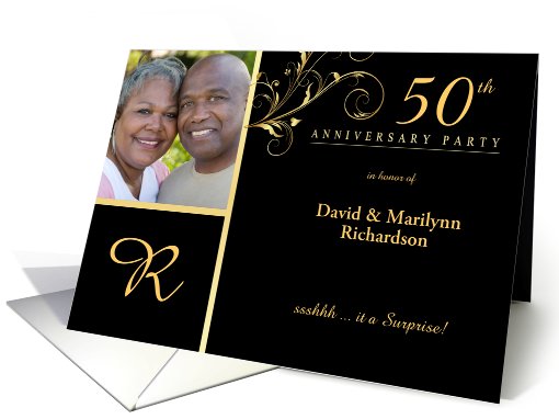 50th Anniversary Party Invitations - Elegant Swirls -... (858969)