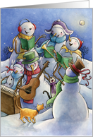 Snowman Band card