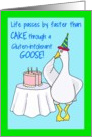 Gluten-intolerant Birthday Goose card