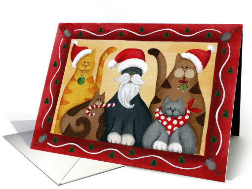 Christmas Cats card (115306)
