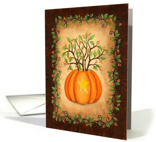 Bittersweet & Pumpkin card (59485)