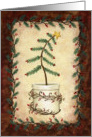 Primitive Christmas Tree card