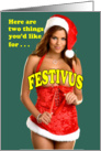 Two Things You’d Like For Festivus card