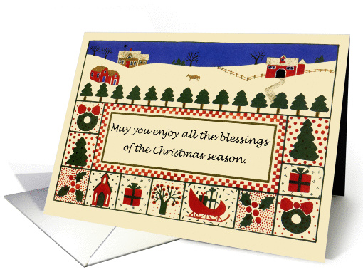Merry Christmas Folk Art card (288723)