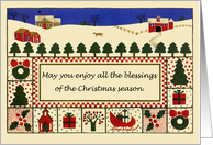 Merry Christmas Folk Art Card