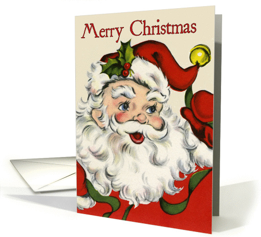 Retro-Style Santa Christmas card (288873)