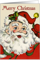 Retro-Style Santa Christmas Card