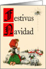Santa Claus Brings Christmas Greetings card