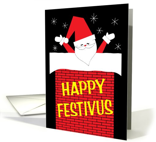 Happy Festivus From Retro Santa card (503159)