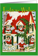 Vintage Festivus Shopping Card