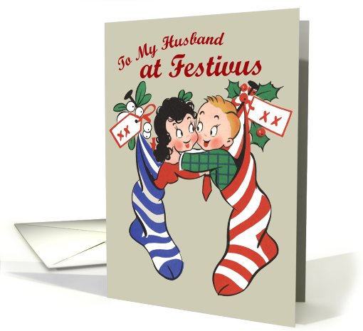 Retro-Style Happy Festivus to Husband card (718194)