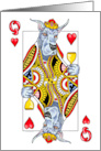 Great Dane Blue Queen of Hearts card