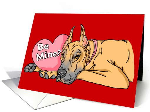 Great Dane Dog Valentine's Day card (139970)