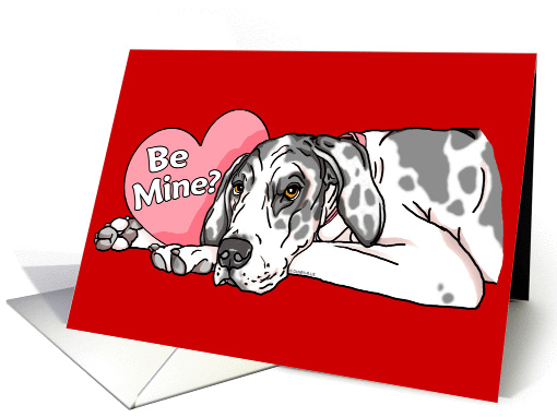 Great Dane Dog Valentine's Day card (139972)
