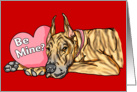 Great Dane Brindle Valentine’s Day Cards