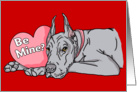 Great Dane Blue Valentine’s Day Cards