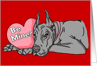 Great Dane Black Valentine’s Day Cards