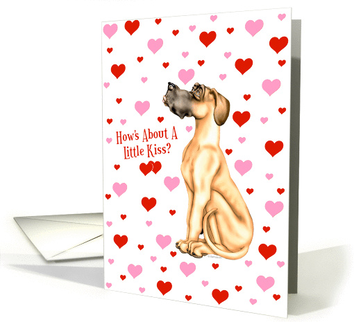 Great Dane Fawn UC Pucker Up card (143387)