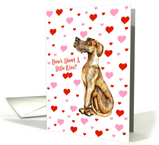 Great Dane Brindle UC Pucker Up card (143389)