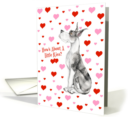 Great Dane MerleB Pucker Up card (143471)