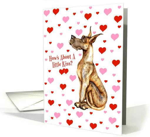 Great Dane Brindle Pucker Up card (143516)