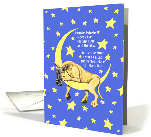 Great Dane Fawn Twinkle Twinkle card (143555)