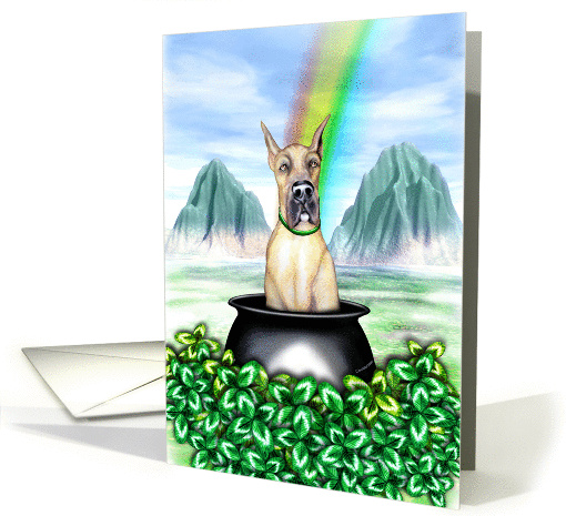 Great Dane Fawn Pot O Gold card (143917)