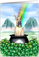 Great Dane Fawn Pot O Gold card