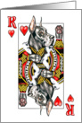 Great Dane Blk King of Hearts Valentine’s Day Cards