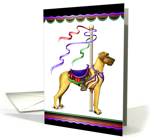 Great Dane Fawn UC Carousel card (143991)