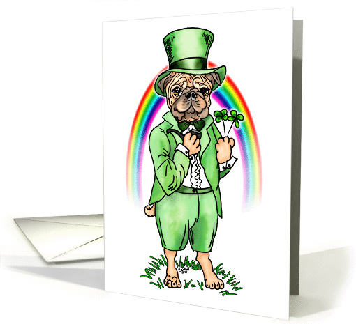 Pug St Patrick's Day Leprechaun card (161241)