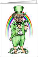 Pug St Patrick’s Day Leprechaun card