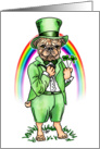 Pug St Patrick’s Day Leprechaun card