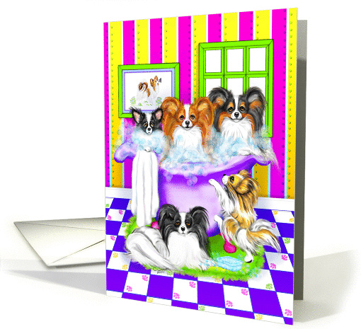 Papillon Dog Tub Full card (161535)