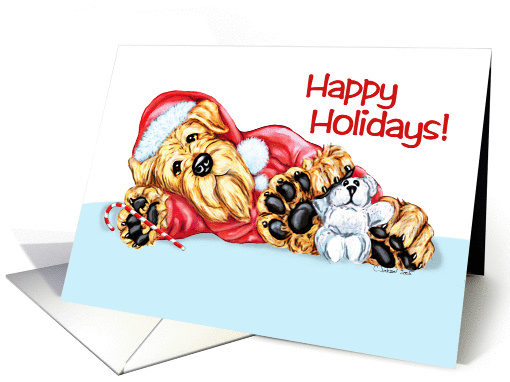 Airedale Terrier Dog Christmas Dale Mail card (270029)