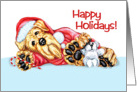 Airedale Terrier Dog Christmas Dale Mail card