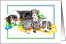 Australian Shepherd Dog Family Nap card